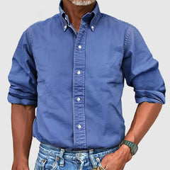 Stylish Khaki Button-Up Shirt for Men - Perfect for Casual and Semi-Formal Occasions