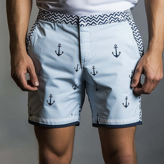 Men's Spring Fashion Anchor Print Sports Casual Shorts MTA0767D7P