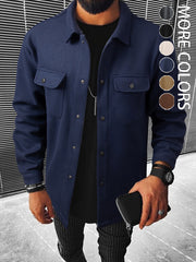 Stylish Men's Navy Blue Longline Jacket - Perfect For Casual And Formal Wear
