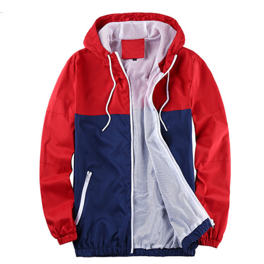 Camouflage Panel Windbreaker Jacket for Men - Perfect for Outdoor Adventures