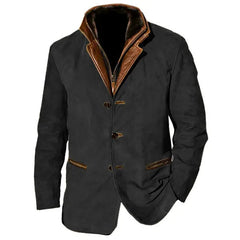 Stylish Men's Blazer with Faux Fur Collar - Perfect for Casual and Formal Occasions