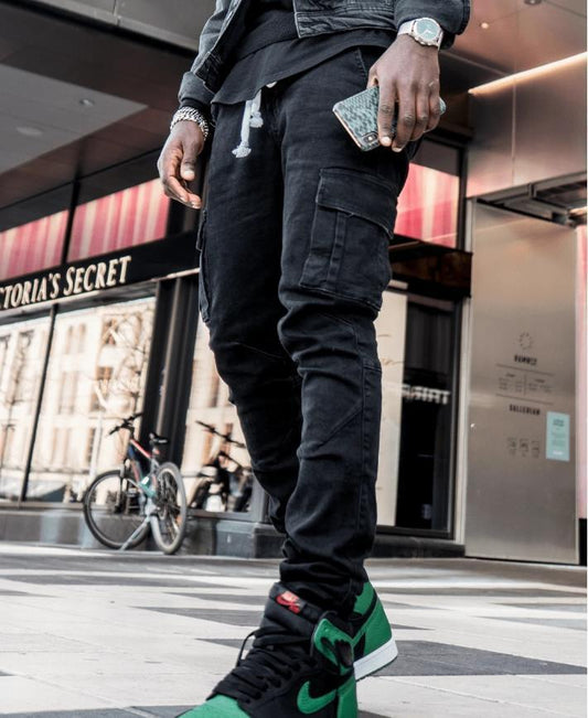 Stylish Cargo Denim Jeans for Men - Perfect for Casual and Outdoor Adventures