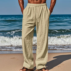 Men's Beach-Ready Drawstring Pants for Summer Outings