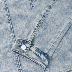 Distressed Denim Jacket for Men - Stylish and Durable Design