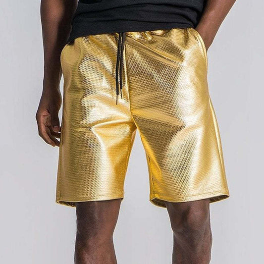 Men's Summer Fashion Gold Loose Shorts MTA0106D3U