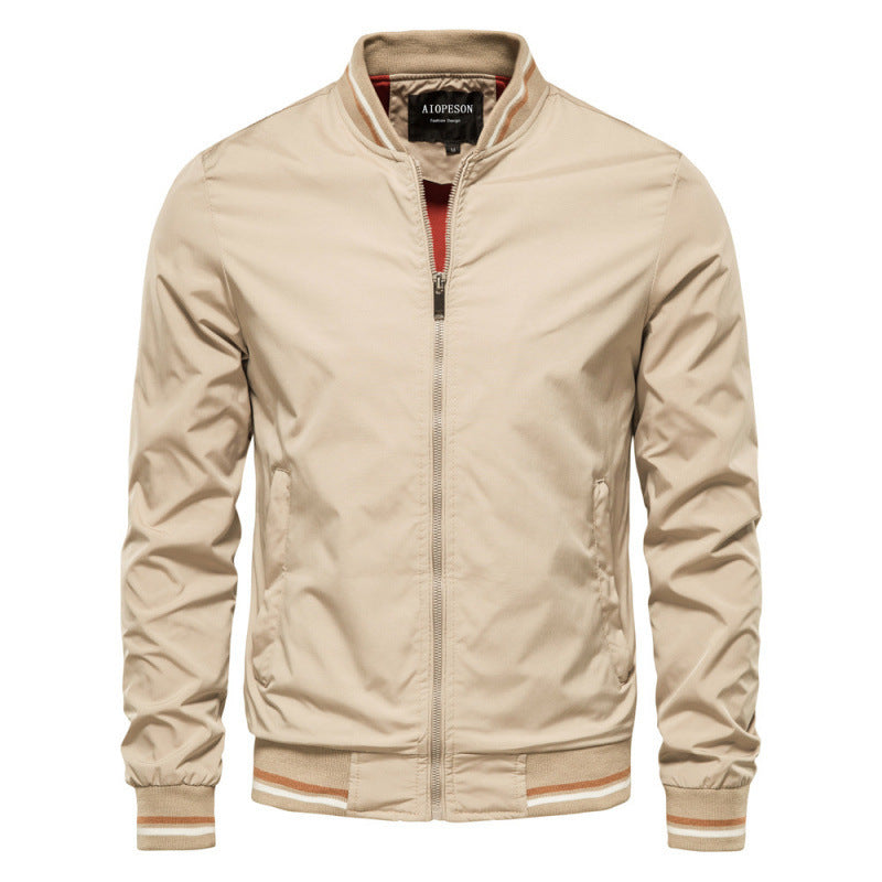 Men's Stylish Bomber Jacket with Contrast Trim for Casual Wear