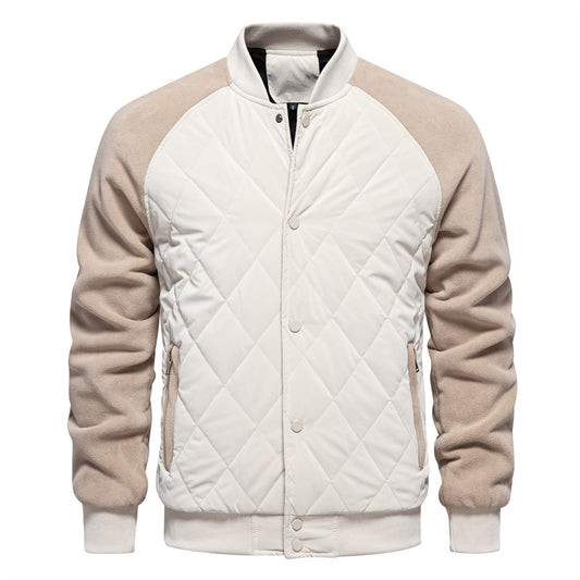Quilted Panel Bomber Jacket for Men - Stylish and Versatile Winter Outerwear