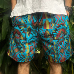 Vibrant Geometric Pattern Shorts for Summer Adventures