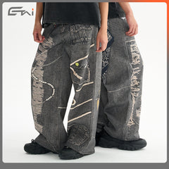 Customizable Wide-Leg Jeans with Unique Embellishments for Fashion Lovers