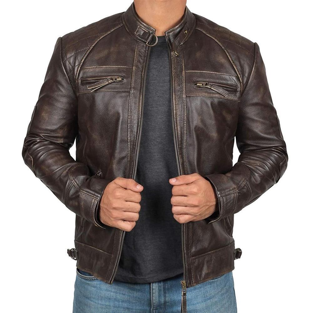 Stylish Men's Biker Jacket with Classic Design and Modern Fit
