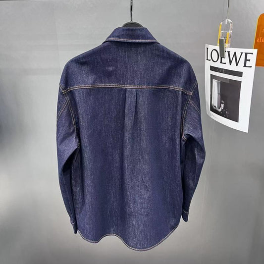 Stylish Patchwork Denim Shirt for Men - Perfect for Casual and Trendy Looks