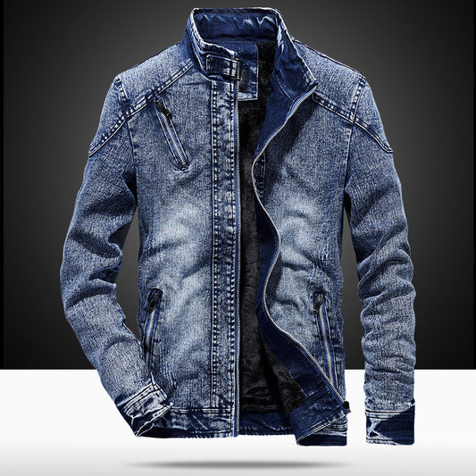 Stylish Denim Jacket with Faux Fur Lining - Perfect for Casual and Outdoor Wear