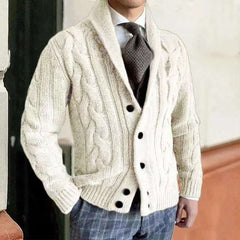 Stylish Cable Knit Cardigan For Men - Perfect For Casual And Formal Occasions