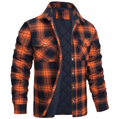 Plaid Quilted Jacket for Men - Stylish and Warm Winter Outerwear