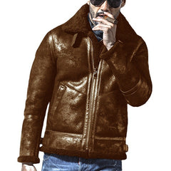 Stylish Men's Bomber Jacket With Detachable Fur Collar - Perfect For Winter And Casual Outfits