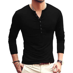 Men's Stylish Henley Shirt - Perfect for Casual and Semi-Formal Occasions