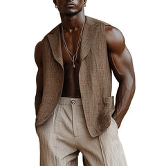 Men's Spring Fashion Simple Solid Color Casual Tank Top MTA0870D1P