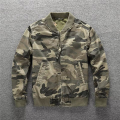 Camouflage Bomber Jacket - Perfect for Outdoor Adventures and Casual Wear