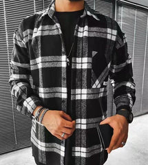 Stylish Plaid Button-Up Shirt for Men - Perfect for Casual and Semi-Formal Occasions
