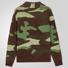 Men's Camo Jacquard Sweater Jacket 22228543X