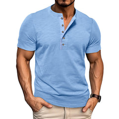 Men's Casual Henley T-Shirt - Stylish and Comfortable for Everyday Wear