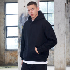 Stylish Grey Hoodie with Layered Design for Men - Perfect for Casual and Urban Looks