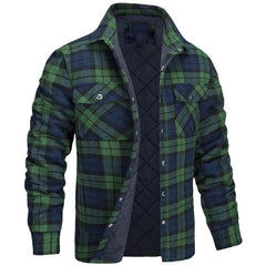 Plaid Quilted Jacket for Men - Stylish and Warm Winter Outerwear