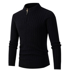 Men's Cable Knit Half-Zip Sweater - Stylish And Versatile For Everyday Wear