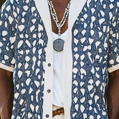 Men's Spring Fashion Printed Sports Short Sleeve Shirt MTA3193C0P