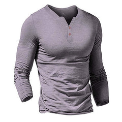 Men's Solid Color Long Sleeve T-shirt 94029701W