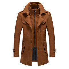 Men's Stylish Black Trench Coat - Perfect for Modern Gentlemen