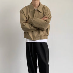 Stylish Beige Bomber Jacket for Men - Perfect for Casual and Outdoor Wear