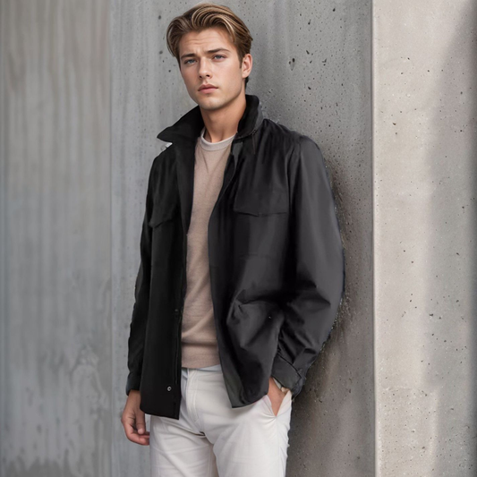 Military-Style Utility Jacket for Men - Perfect for Casual and Outdoor Adventures