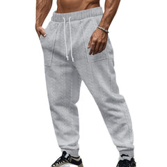 Men's Fashionable Textured Jogger Pants with Adjustable Drawstring Waist
