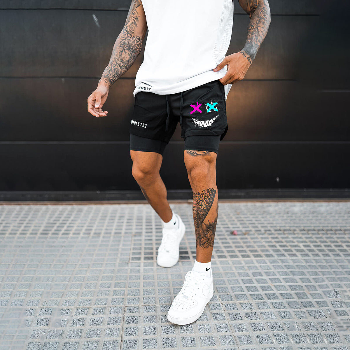 Men's Smiley Shorts Performance Shorts