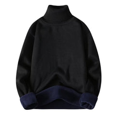 High Neck Knit Sweater for Men - Stylish and Cozy Winter Wear