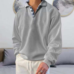 Men's Loose Solid Color Long Sleeve Sweatshirt 44855434Y