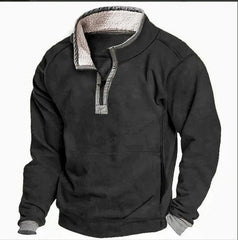 Cozy Winter Pullover with Faux Fur Collar - Perfect for Outdoor Adventures