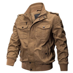 Men's Military-Style Jacket with U.S. Army Patch - Perfect for Outdoor Adventures