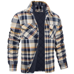 Plaid Quilted Jacket for Men - Stylish and Warm Winter Outerwear