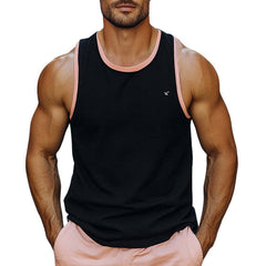 Men's Cool Skin-friendly Black Cotton Tank Top MTA2551C6U