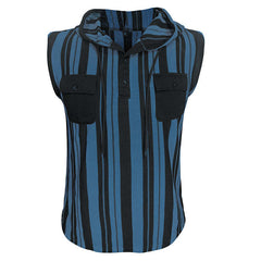 Men's Casual Striped Sleeveless Hooded Tank Top MTA0708D5X