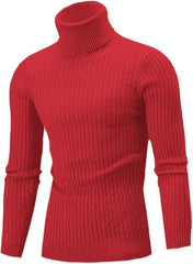 Men's High Neck Cable Knit Sweater - Stylish and Cozy Winter Essential