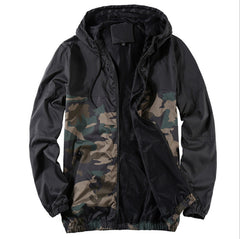 Camouflage Panel Windbreaker Jacket for Men - Perfect for Outdoor Adventures