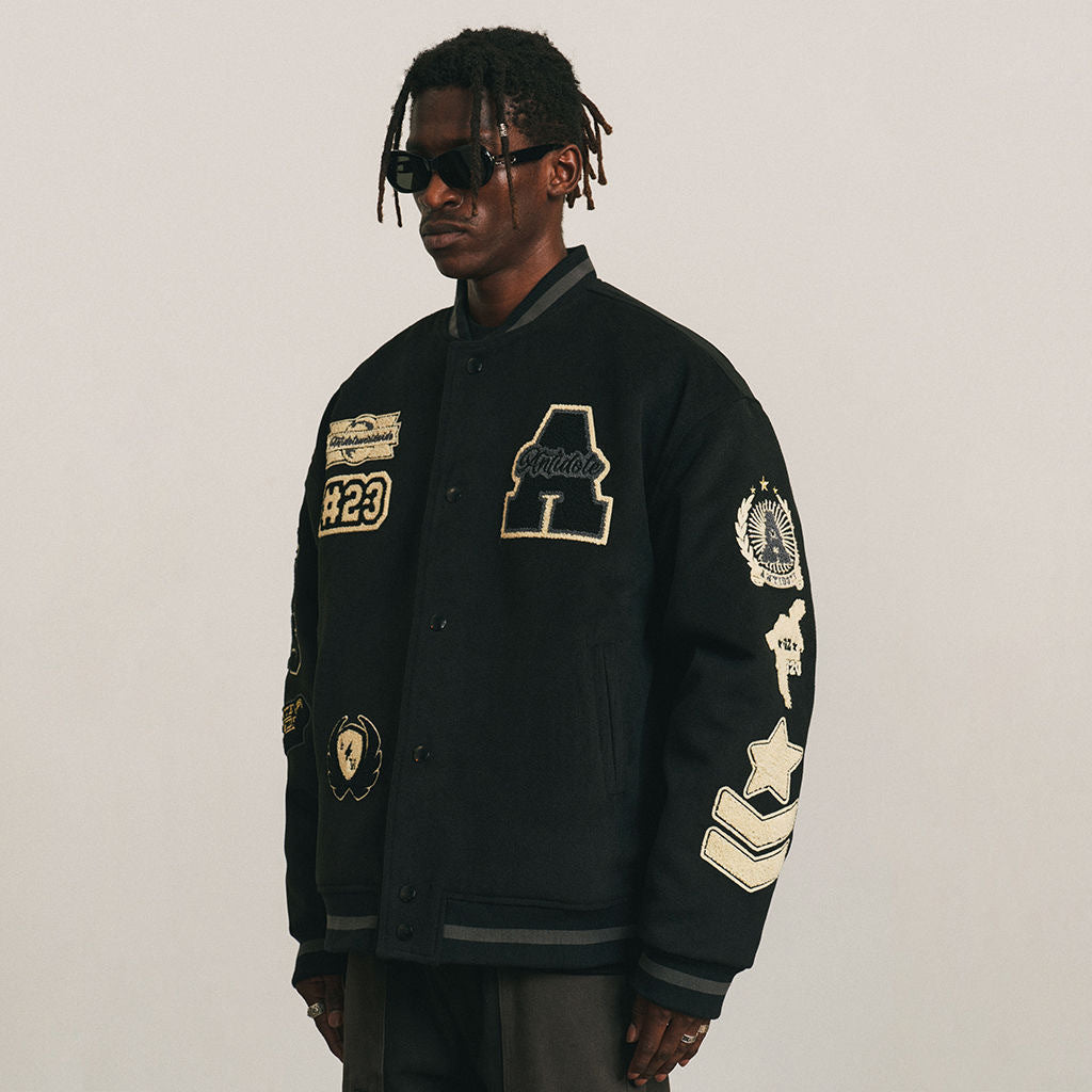 Embroidered Varsity Jacket for Men - Perfect for Casual and Sporty Looks