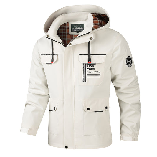 Men's Outdoor Adventure Jacket - Waterproof and Windproof Design for All-Season Exploration