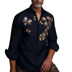 Men's Spring Embroidered Long Sleeve Business Casual Shirt MTA2794C2P