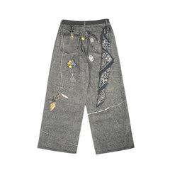 Customizable Wide-Leg Jeans with Unique Embellishments for Fashion Lovers