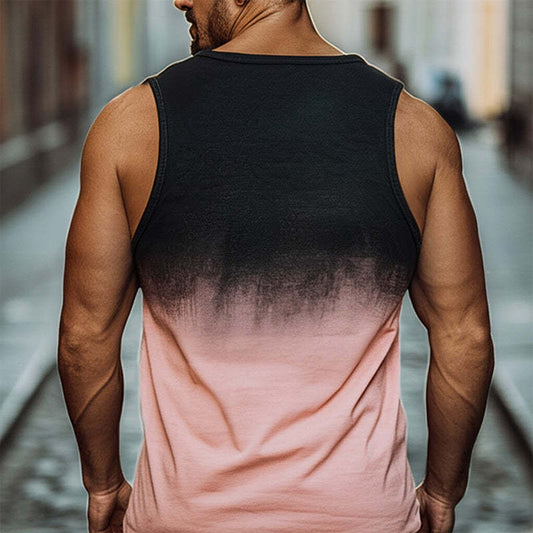 Men's Cool Gradient Contrast Printed Casual Tank Top MTA2510C5U