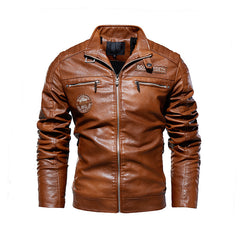 Stylish Men's Leather Jacket - Perfect for Casual and Biker Looks